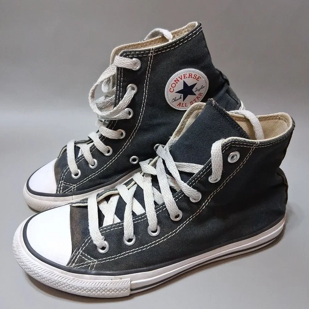 Converse Chuck Taylor All Star‎ High Top Black Canvas Shoes Youth 3 3J231